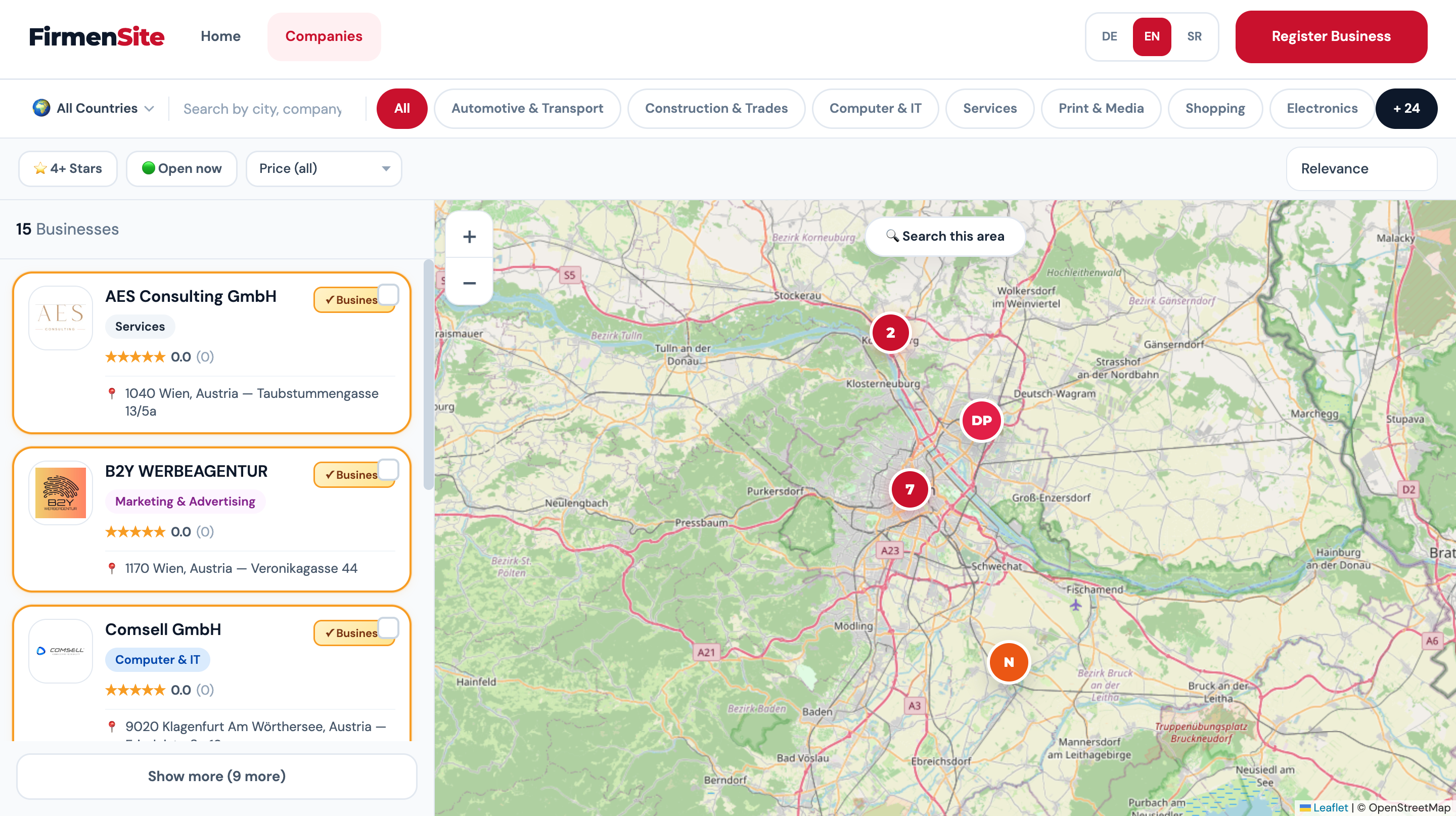 FirmenSite — business search map